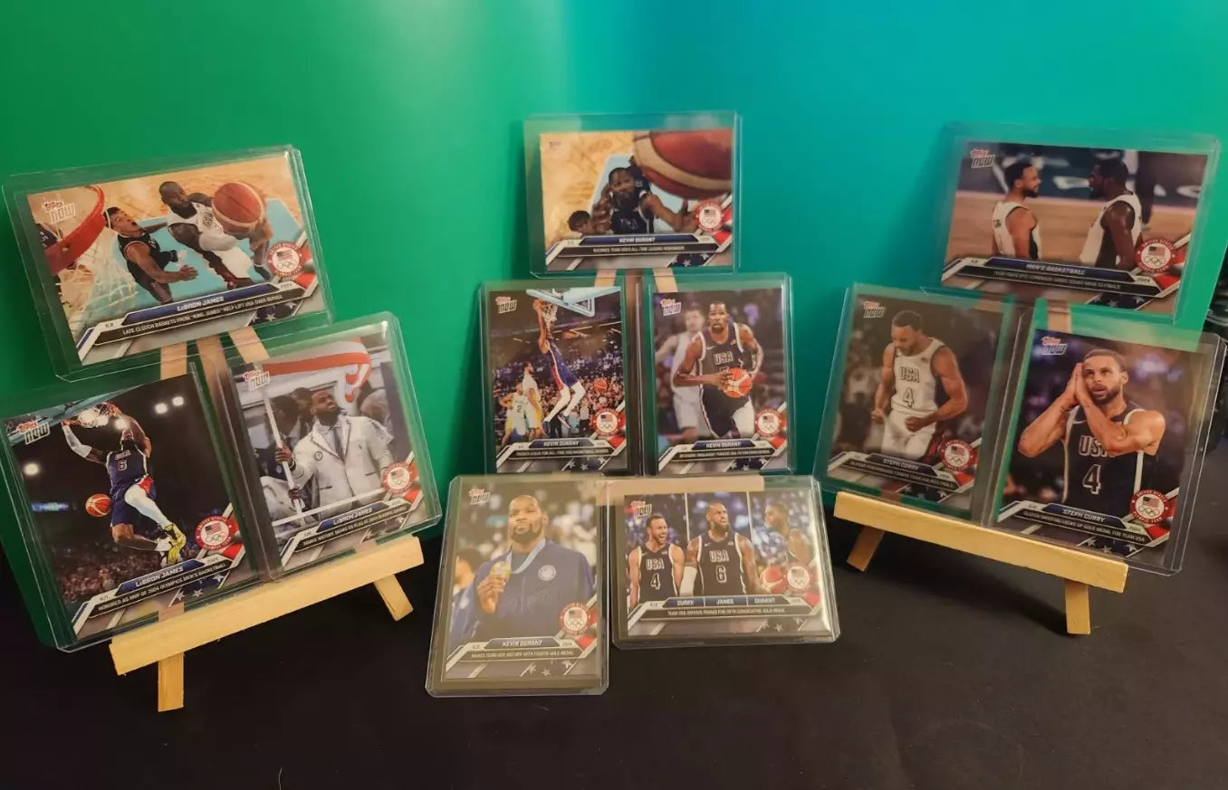 2024 Topps Now Olympics Complete USA Basketball Set - Lebron James, Stephen Curry, Kevin Durant x11 Cards!